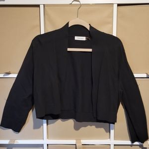 Calvin Klein Black Shawl Collar Shrug Sweater Women's L